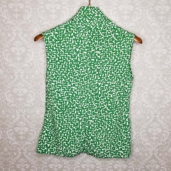 Banana‎ Republic Size 2 Green Sleeveless Cowl Neck Top - Picture 7 of 8